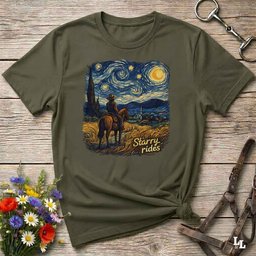 Starry Rides T Shirt Gift For Horse Lover