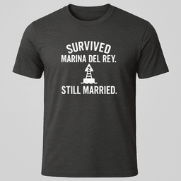 Survived Marina Del Rey T Shirt Gift For Boat Owner