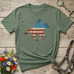 USA Rider T Shirt Gift For Horse Lover