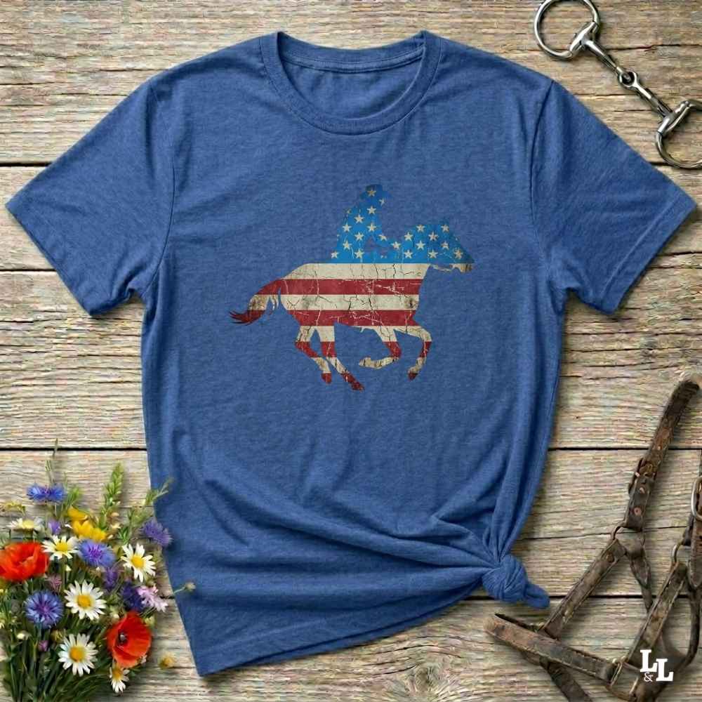 USA Rider T Shirt Gift For Horse Lover