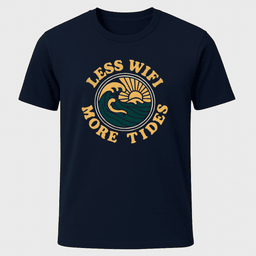 Less Wifi More Tides T Shirt Gift For Boat Owner
