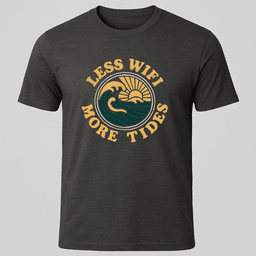 Less Wifi More Tides T Shirt Gift For Boat Owner