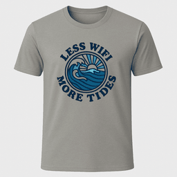 Less Wifi More Tides T Shirt Gift For Boat Owner