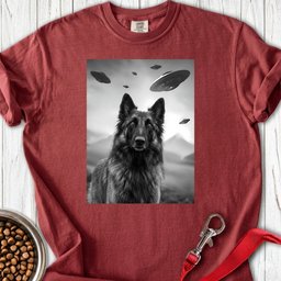 Belgian Tervuren Ufo Premium Tee Gift For Dog Lover