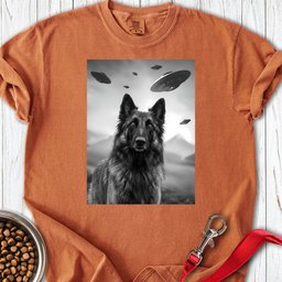Belgian Tervuren Ufo Premium Tee Gift For Dog Lover