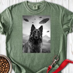 Belgian Tervuren Ufo Premium Tee Gift For Dog Lover