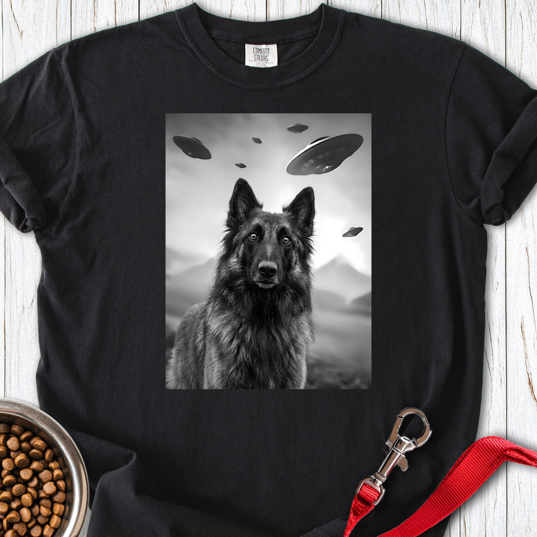 Belgian Tervuren Ufo Premium Tee Gift For Dog Lover