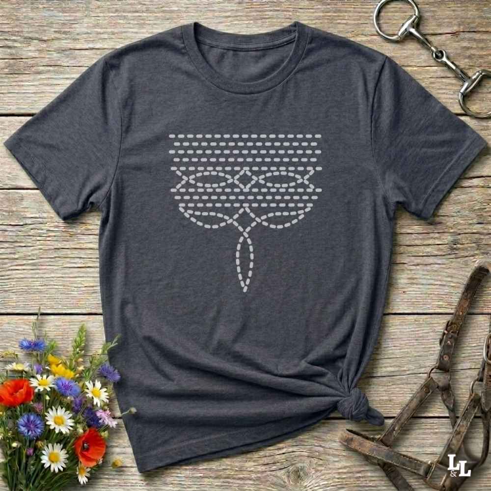 Boot Stitch T Shirt Gift For Horse Lover