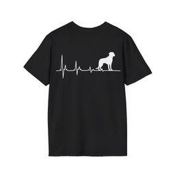 Back Print Labrador Heartbeat T Shirt Gift For Dog Lover