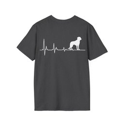 Back Print Labrador Heartbeat T Shirt Gift For Dog Lover