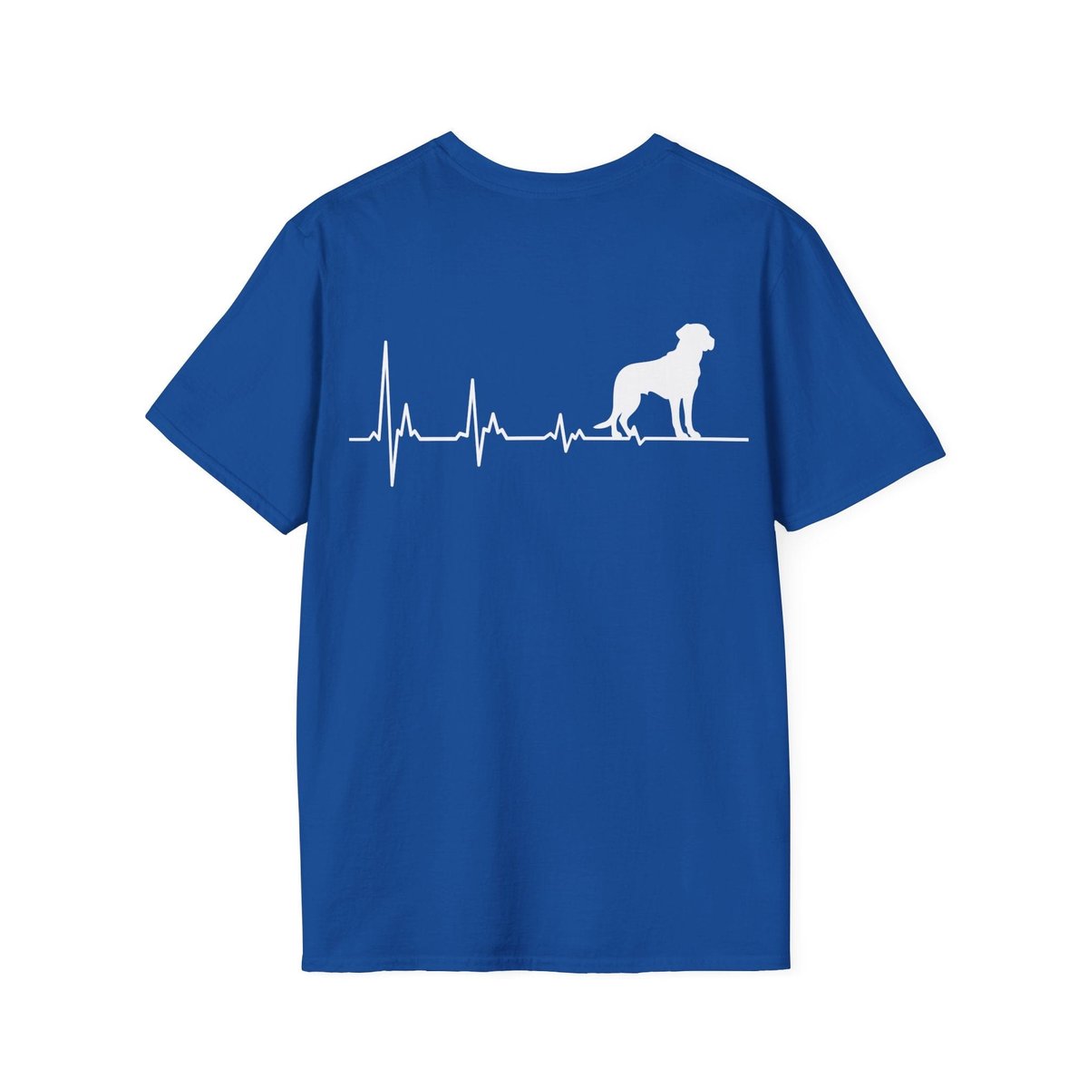 Back Print Labrador Heartbeat T Shirt Gift For Dog Lover