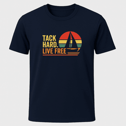 Live Free Retro T Shirt Gift For Boat Owner