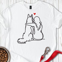 Belgian Tervuren Lineart T Shirt Gift For Dog Lover