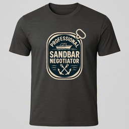 Sandbar Tin T Shirt Gift For Boat Owner