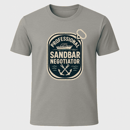 Sandbar Tin T Shirt Gift For Boat Owner