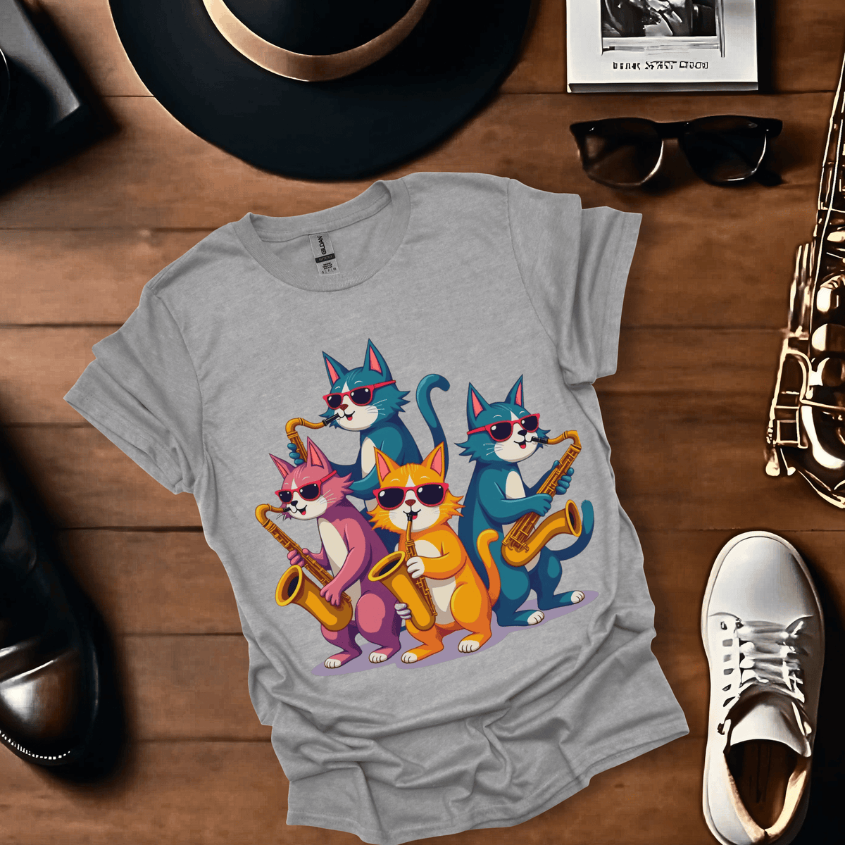 Jazz Cats T Shirt Gift For Music Lover
