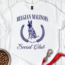 Belgian Malinois Social Club T Shirt Gift For Dog Lover