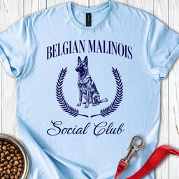 Belgian Malinois Social Club T Shirt Gift For Dog Lover