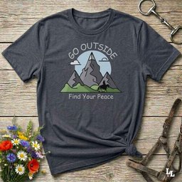Go Outside Find Your Peace T Shirt Gift For Horse Lover