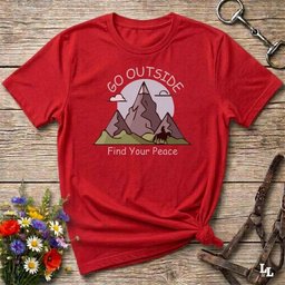 Go Outside Find Your Peace T Shirt Gift For Horse Lover