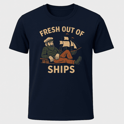 Fresh Out Of Ships T Shirt Gift For Boat Owner