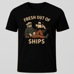 Fresh Out Of Ships T Shirt Gift For Boat Owner