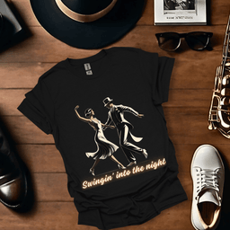 Swingin Into The Night T Shirt Gift For Music Lover