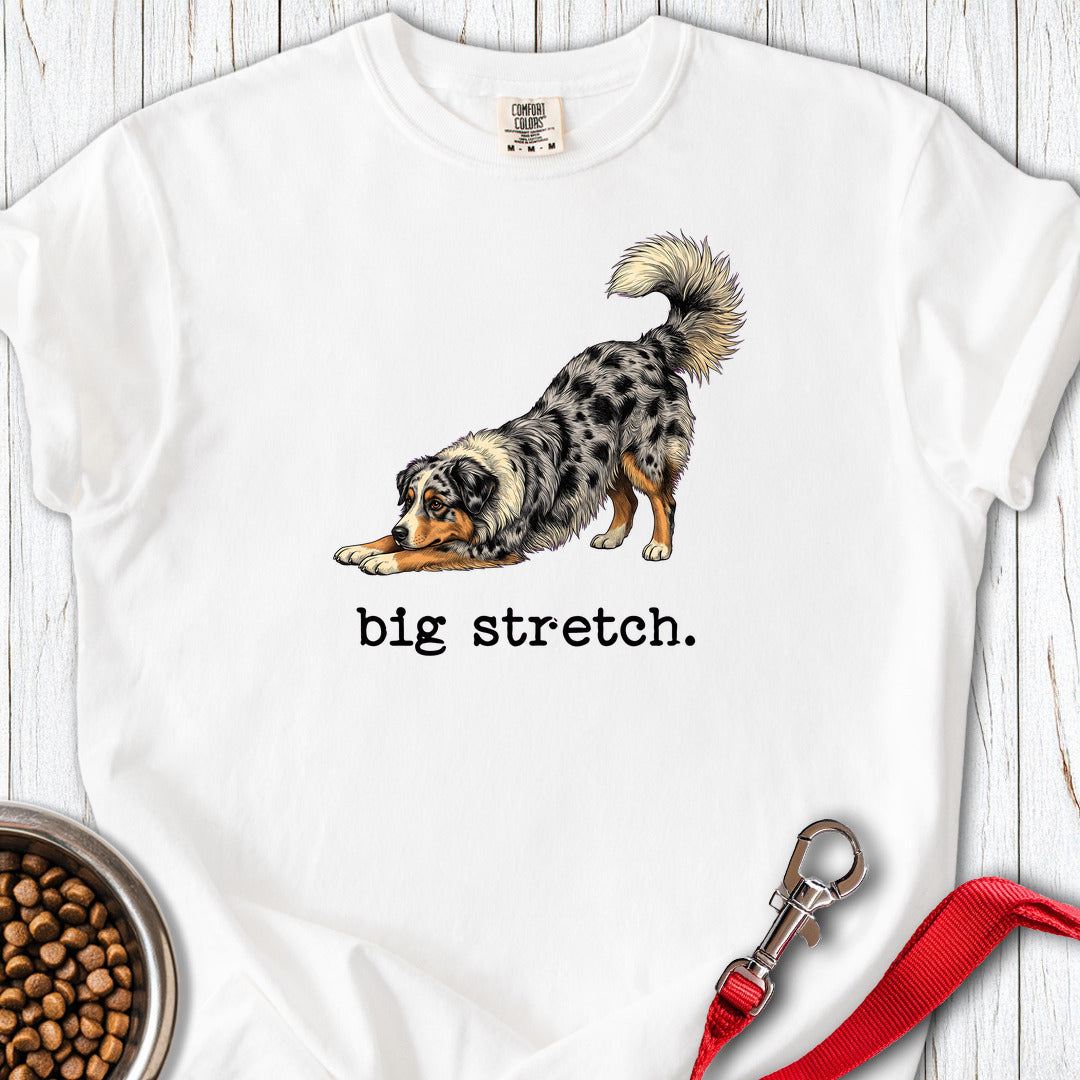 Australian Shepherd Big Stretch Premium Tee Gift For Dog Lover