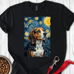 Beagle Van Gogh T Shirt Gift For Dog Lover