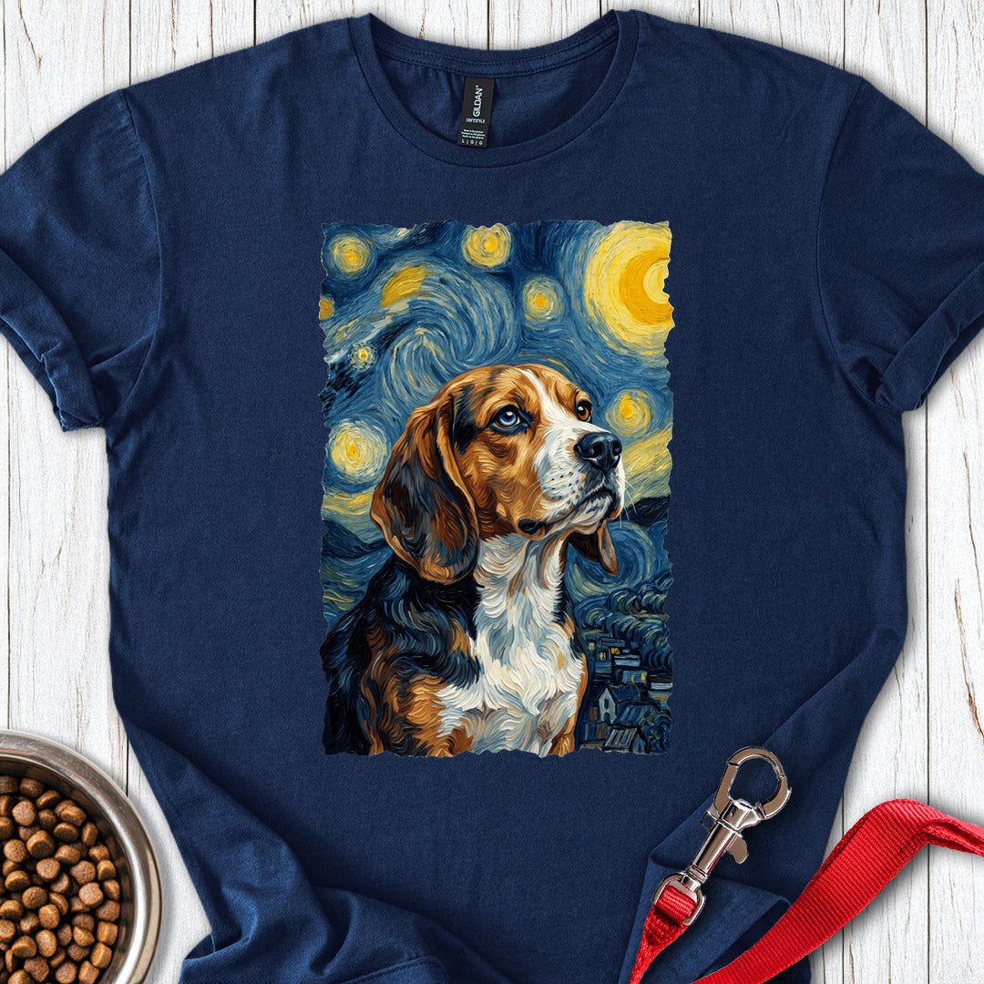 Beagle Van Gogh T Shirt Gift For Dog Lover