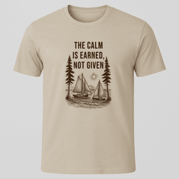 The Calm Is Earned T Shirt Gift For Boat Owner