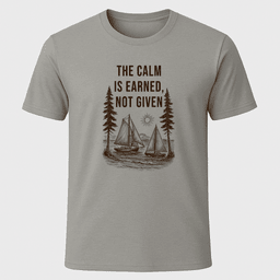 The Calm Is Earned T Shirt Gift For Boat Owner