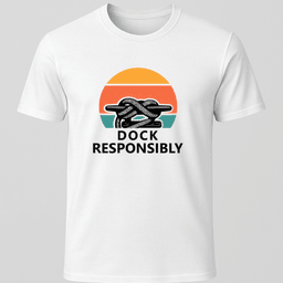 Retro Sunset Dock T Shirt Gift For Boat Owner