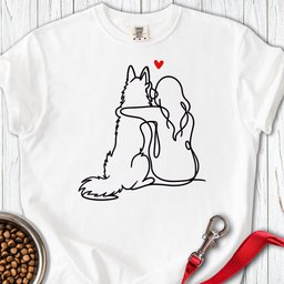 Belgian Tervuren Lineart Premium Tee Gift For Dog Lover