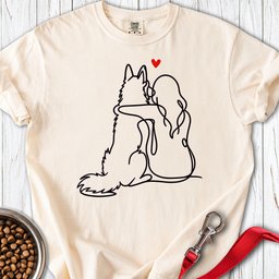Belgian Tervuren Lineart Premium Tee Gift For Dog Lover