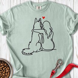 Belgian Tervuren Lineart Premium Tee Gift For Dog Lover
