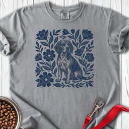 Beagle Linocut Premium Tee Gift For Dog Lover