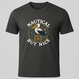 Nauti Pelican T Shirt Gift For Boat Owner