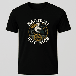 Nauti Pelican T Shirt Gift For Boat Owner