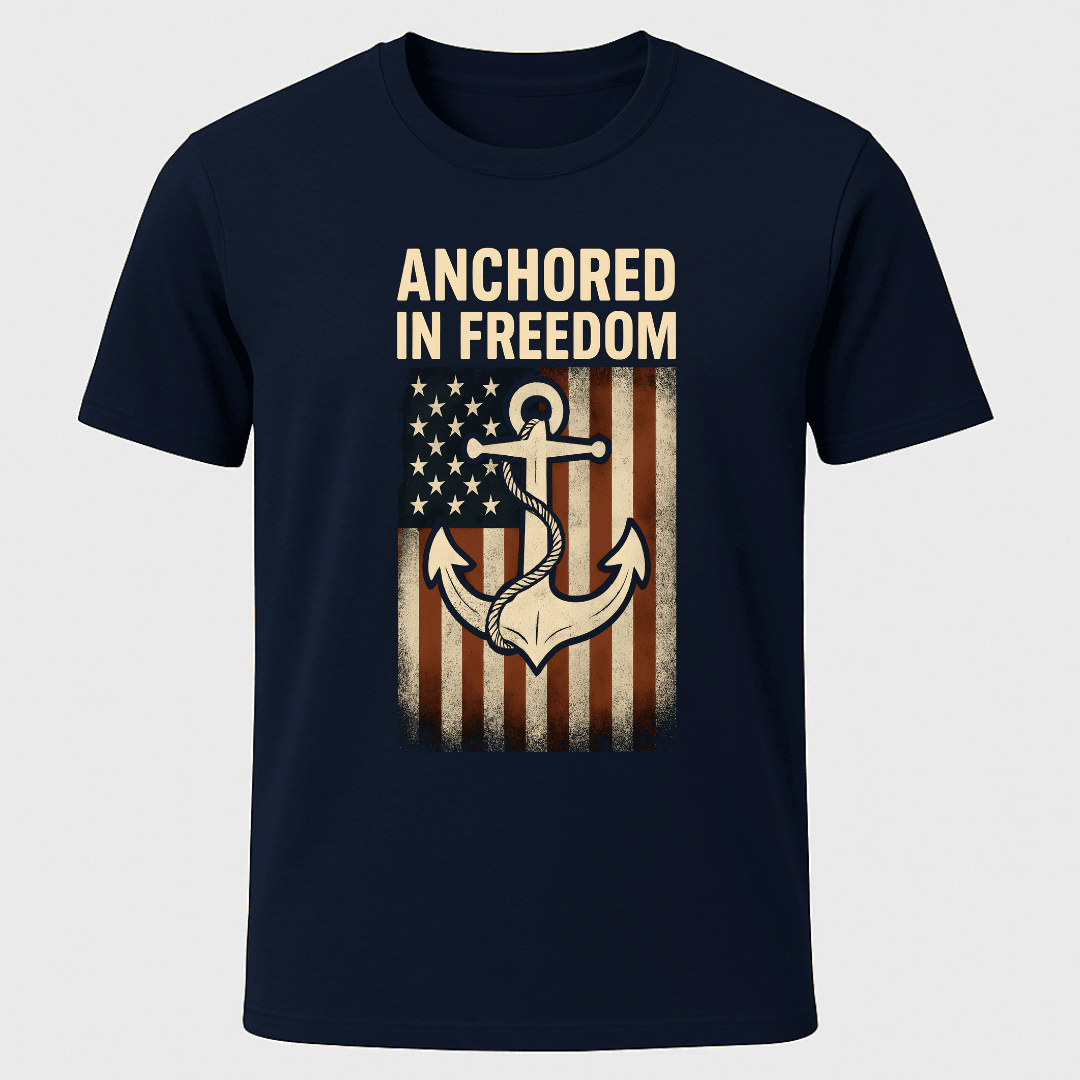 Freedom Flag T Shirt Gift For Boat Owner