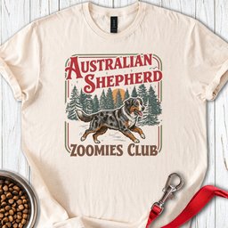 Australian Shepherd Zoomies Club T Shirt Gift For Dog Lover