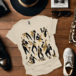 Jazz Pattern Horns T Shirt Gift For Music Lover