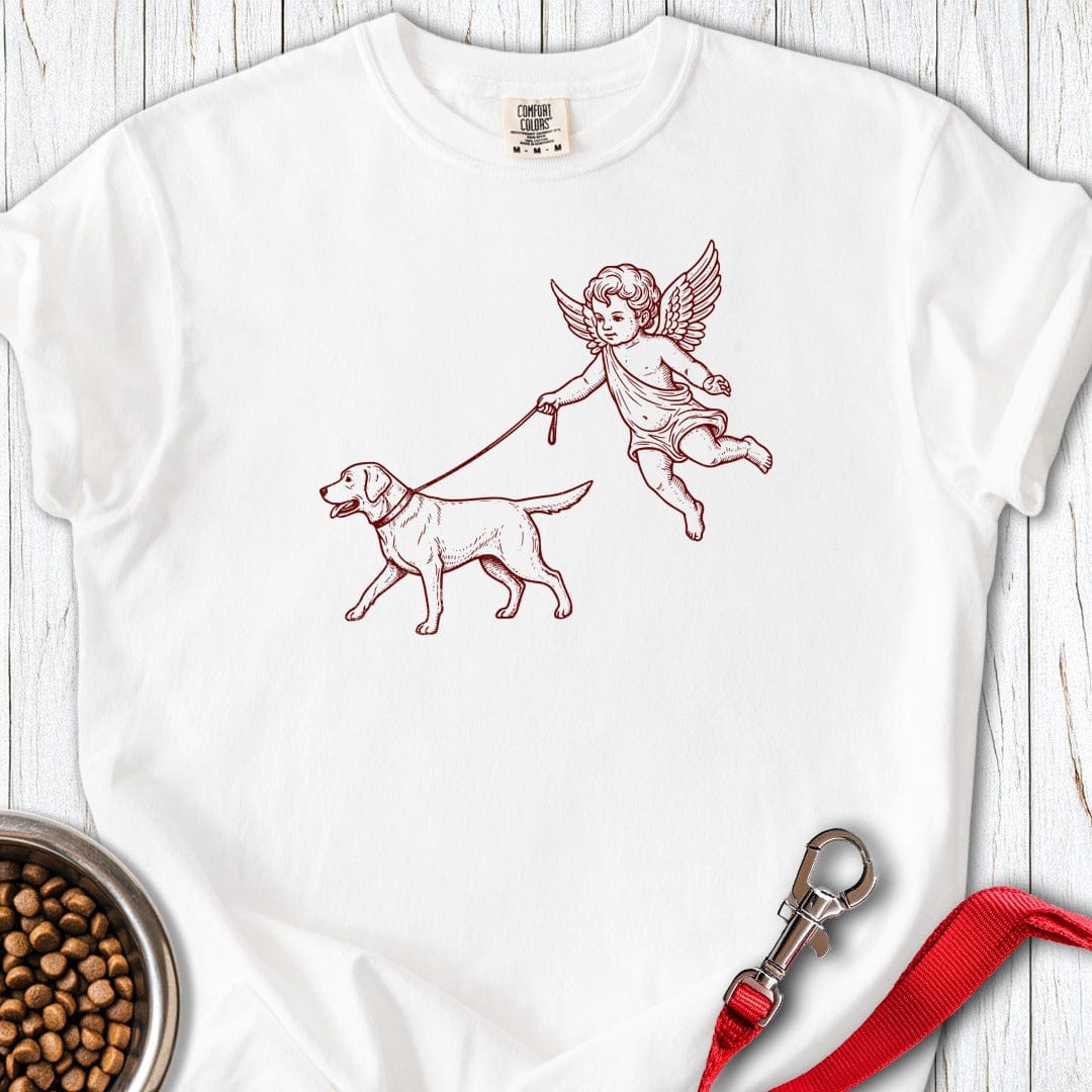 Angel Walking Lab Premium Tee Gift For Dog Lover