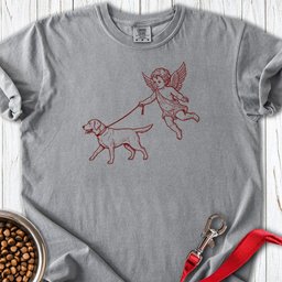 Angel Walking Lab Premium Tee Gift For Dog Lover