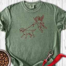 Angel Walking Lab Premium Tee Gift For Dog Lover