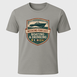 Forecast Badge T Shirt Gift For Boat Owner