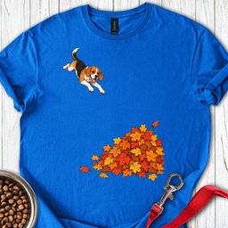 Beagle Leaf Pile T Shirt Gift For Dog Lover