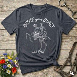 Rattle Your Bones And Ride T Shirt Gift For Horse Lover