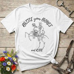 Rattle Your Bones And Ride T Shirt Gift For Horse Lover