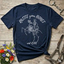 Rattle Your Bones And Ride T Shirt Gift For Horse Lover